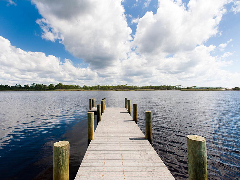 A pier near one of our vacation rental homes in Grayton Beach, FL