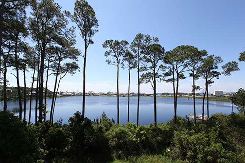 Beautiful view of a coastal lake. We have vacation rentals nearby.