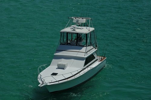 Deep sea fishing charter boat