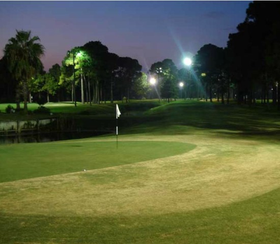 The golf course at night