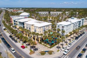 An aerial view of Gulf Place FLA