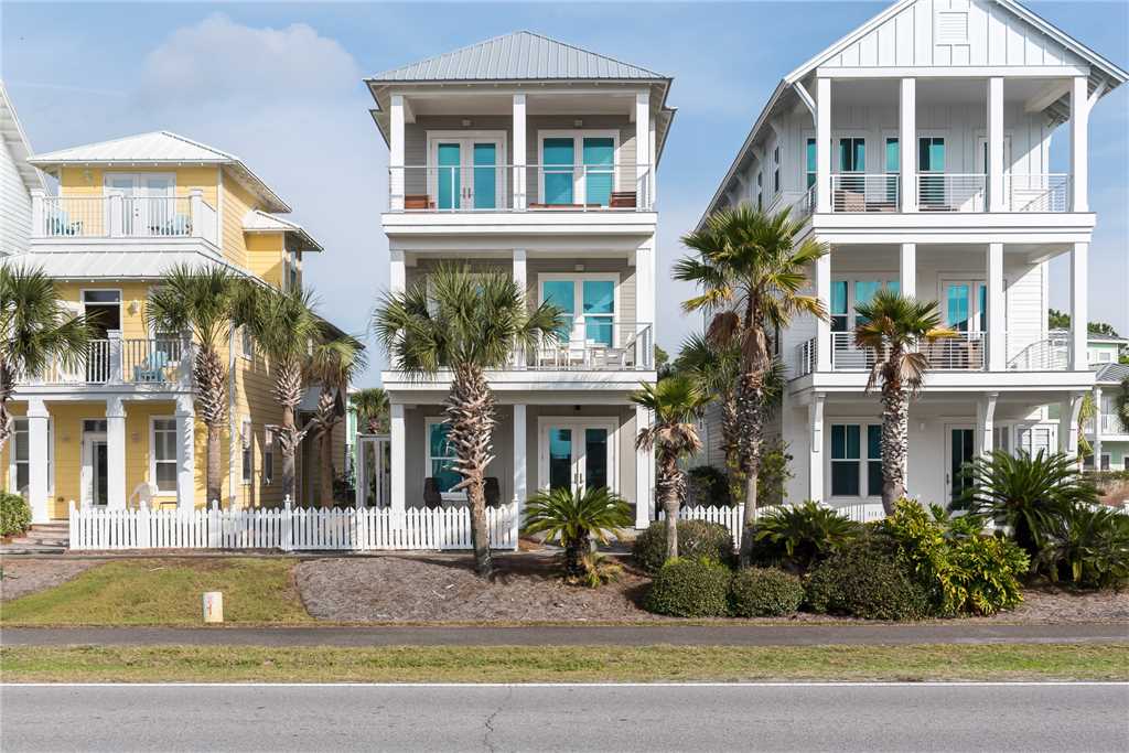 Exterior view of vacation rental home on Oyster Lake in NW Florida