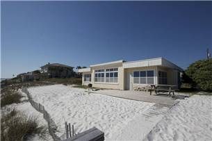 A cozy vacation rental right on the beach in Blue Mountain Beach, FL
