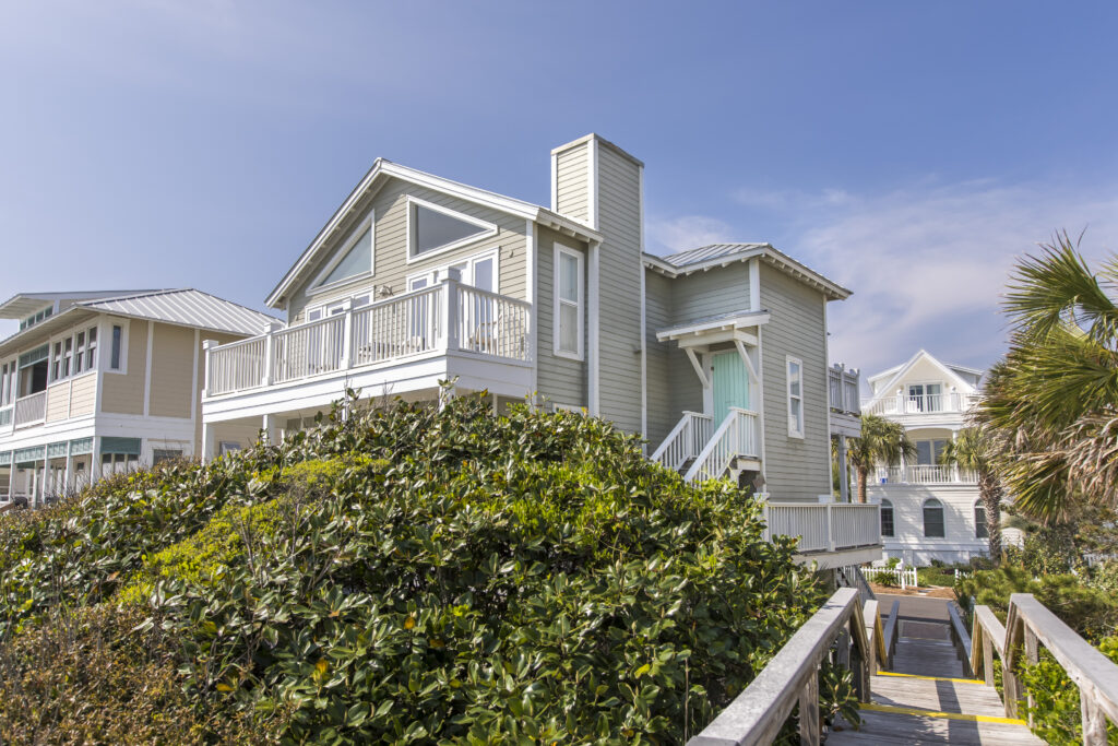 One of our luxury vacation rental homes right on the beach in Santa Rosa Beach, FL.