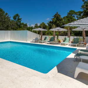 Pool at a winter vacation rental on 30A, FL.