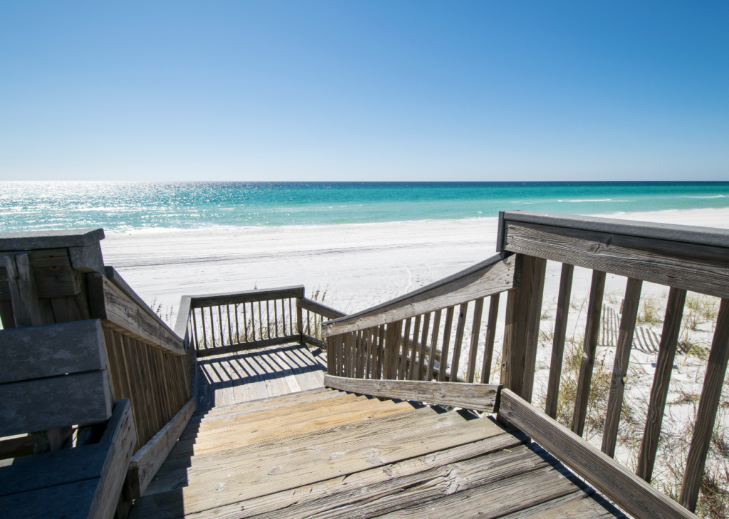 The boardwalk down to Santa Rosa Beach