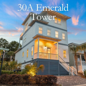 Exterior of 30A Emerald Tower - 4 bedroom beach home for rent in Santa Rosa Beach on 30A - pets welcome