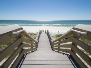 Boardwalk to the beach on 30A